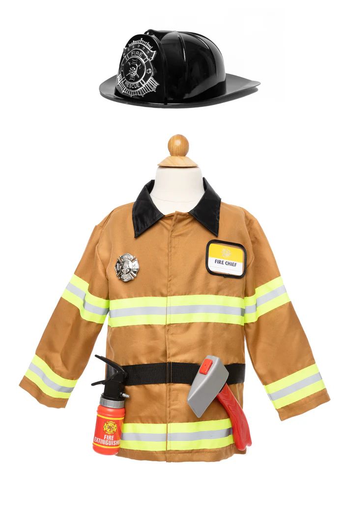 Great Pretenders - Tan Firefighter Costume with Accessories