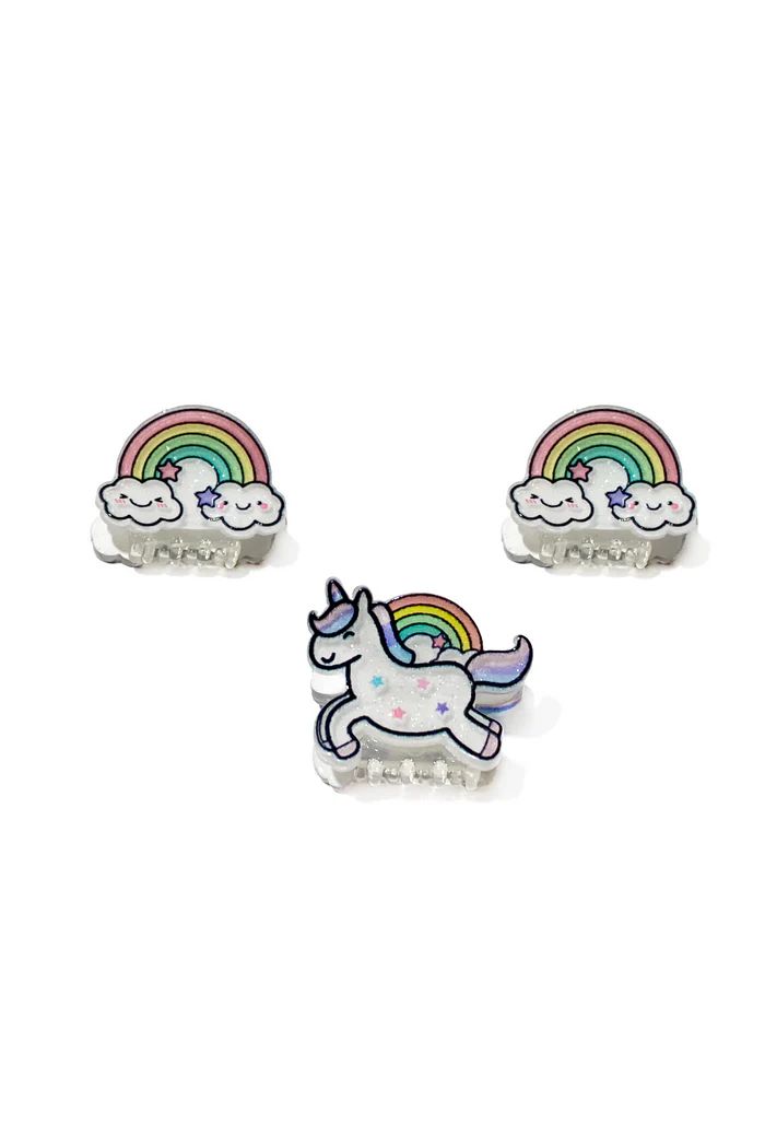 Great Pretenders - Unicorn Mini Rainbow Hair Clips