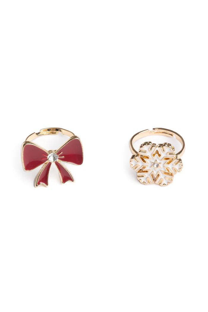 Great Pretenders - Holiday Bow &amp; Snowflake Rings