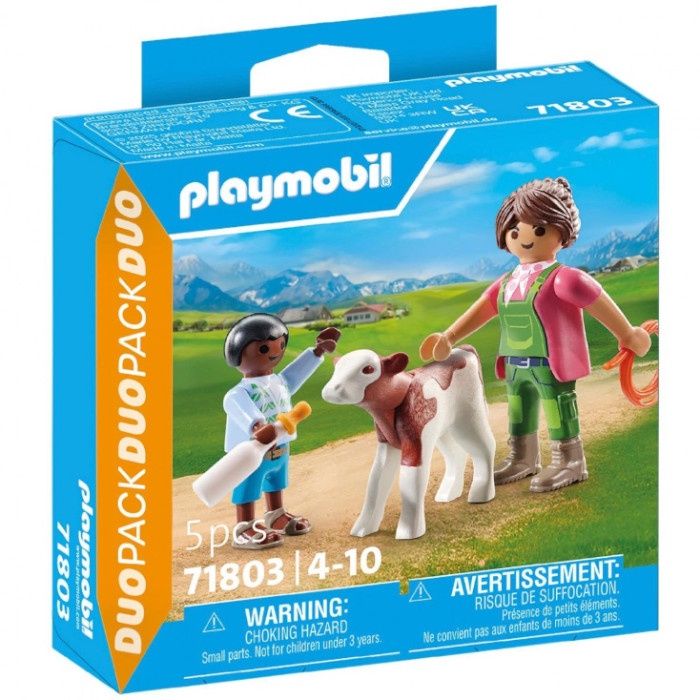Playmobil Duo Pack 71803 - Farmer with Calf