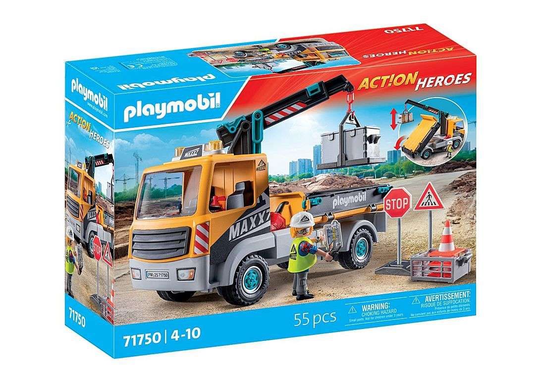 Playmobil Action Heroes 71750 - Construction Truck with Crane