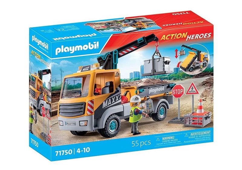 Playmobil Action Heroes 71750 - Construction Truck with Crane
