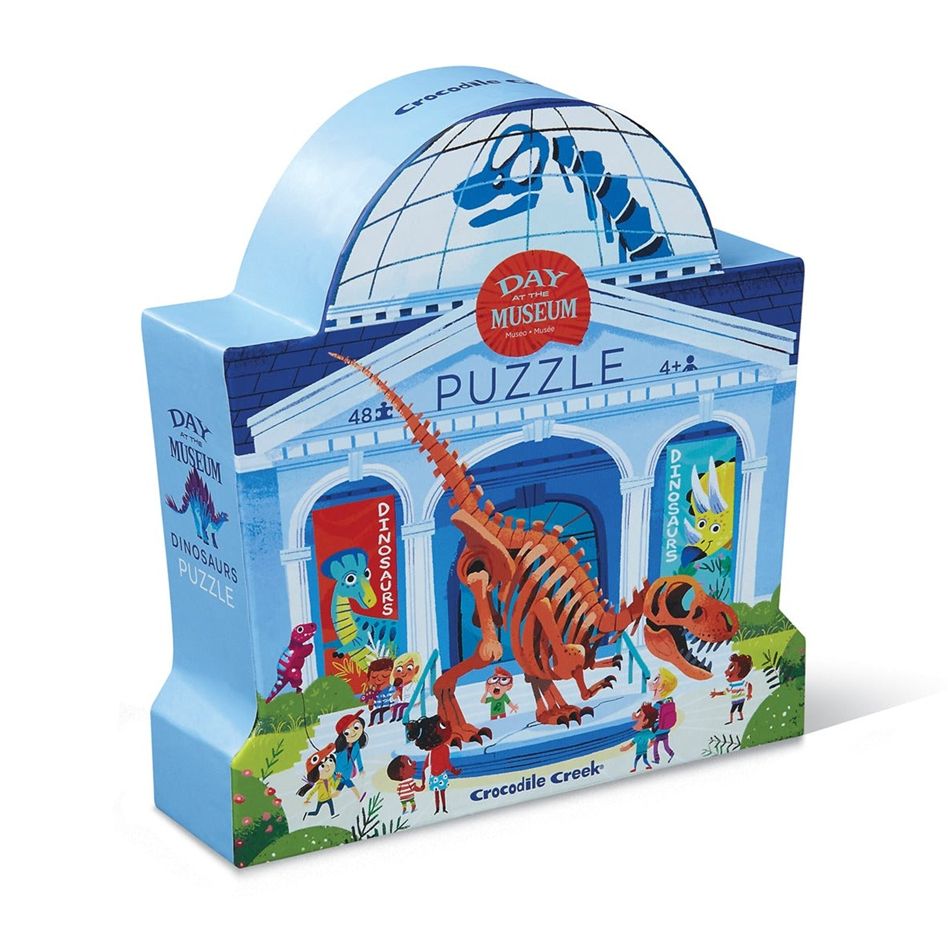 Crocodile Creek 48 Piece Puzzle - Day at the Dinosaur Museum
