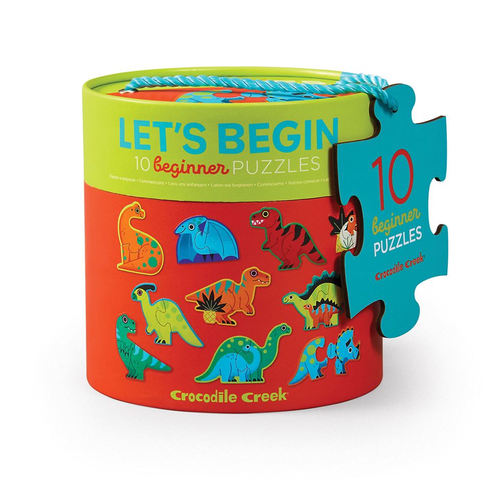 Crocodile Creek Let&#39;s Begin 2 Piece Puzzles - Dinosaurs