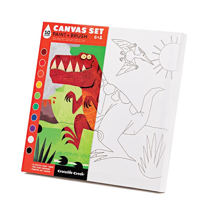 Crocodile Creek - Dinosaur Canvas Art