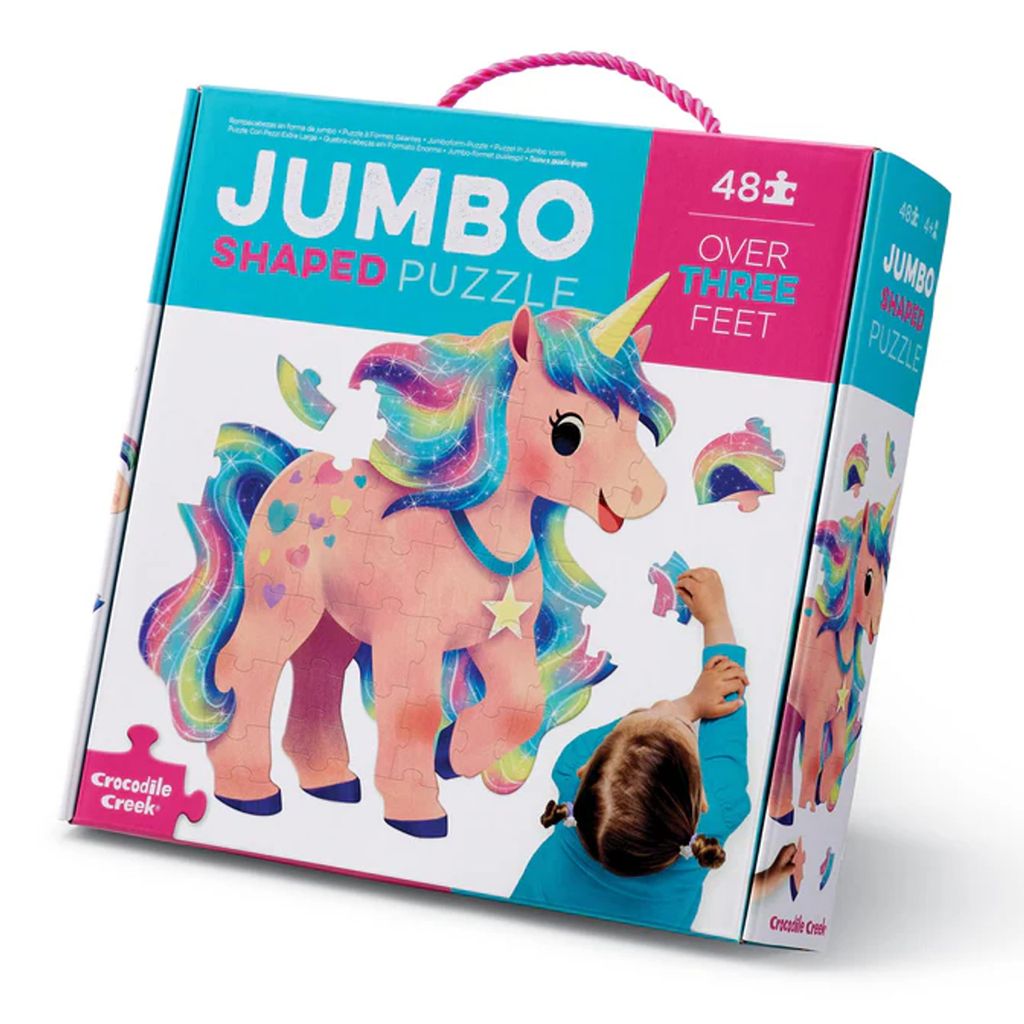 Crocodile Creek 48 Piece Jumbo Shaped Puzzle - Unicorn