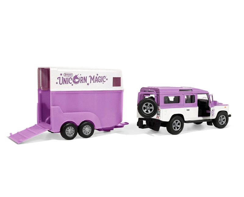 Breyer - Unicorn Magic Land Rover and Tag-A-Long Trailer