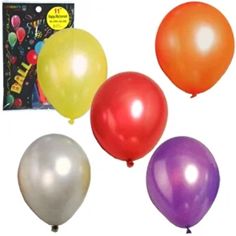 Toyland - 11” Metallic Assorted Colour Balloons