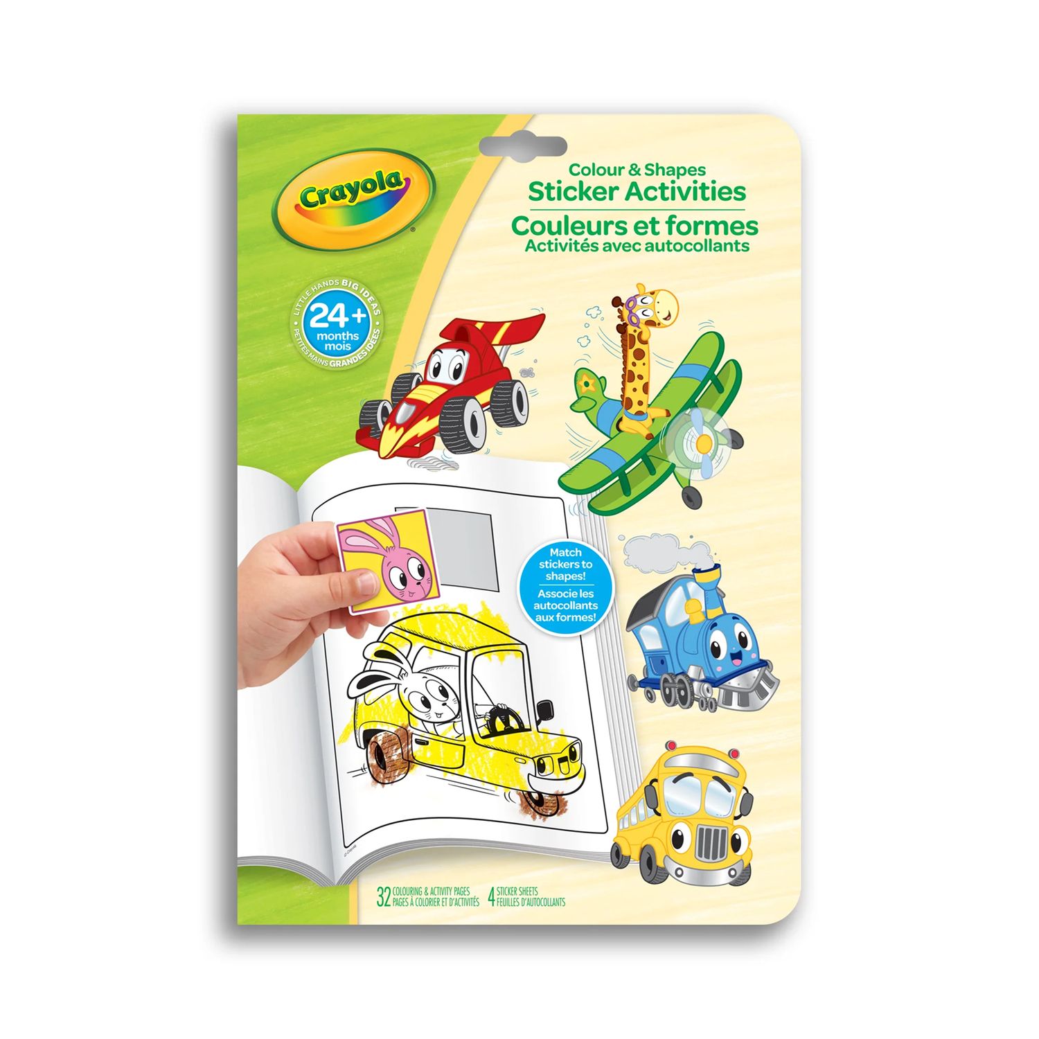 Crayola - Whimsical Wheels Colour &amp; Shapes Sticker Activity Book