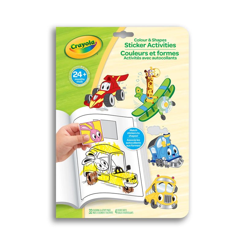 Crayola - Whimsical Wheels Colour &amp; Shapes Sticker Activity Book