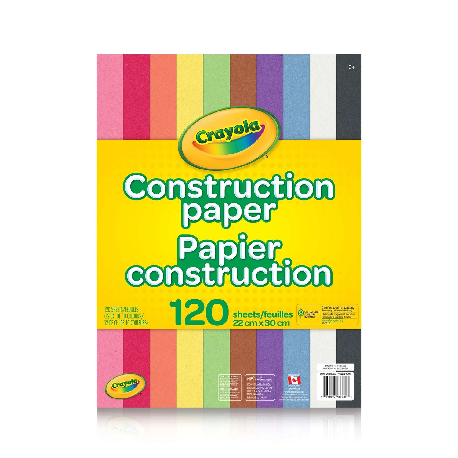 Crayola - 120 Sheets Construction Paper