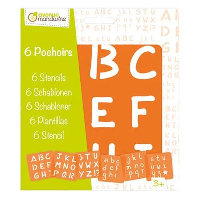 Avenue Mandarine - 6 Alphabet Stencils