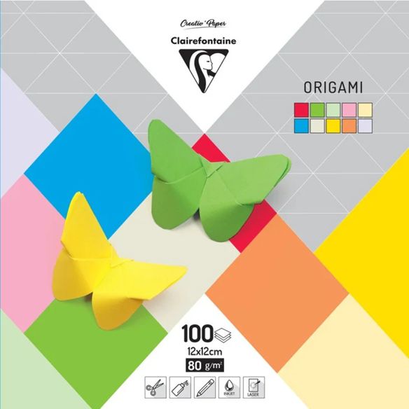 Clairefontaine - 100 Solid Colour Origami Paper