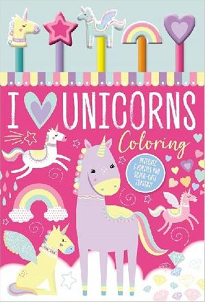 Make Believe Ideas - I Love Unicorns Colouring Pad with Pencils