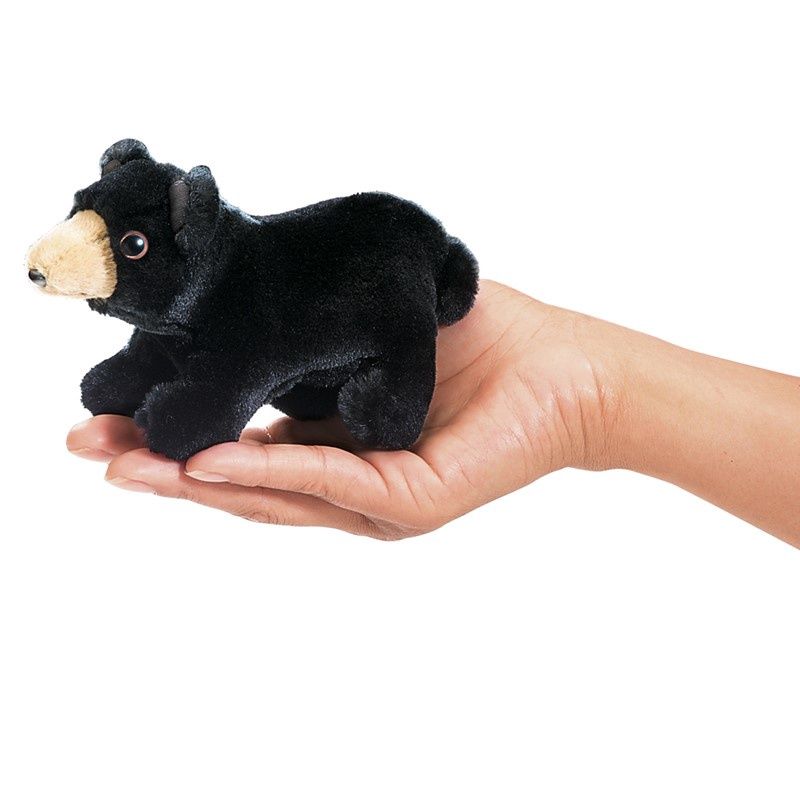 Folkmanis - Mini Black Bear Finger Puppet