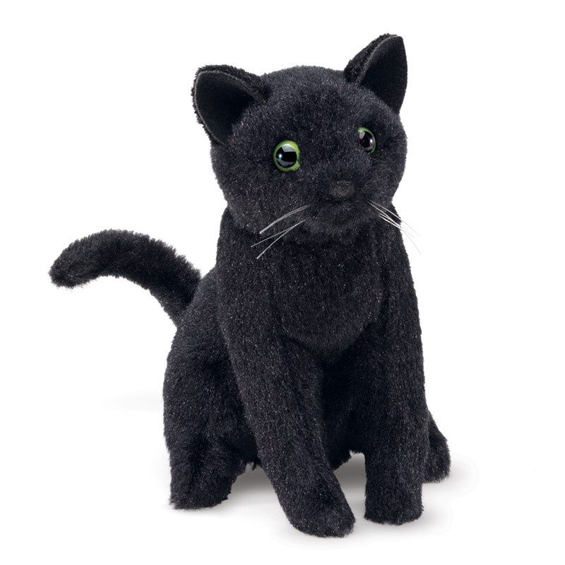 Folkmanis - Mini Black Cat Finger Puppet