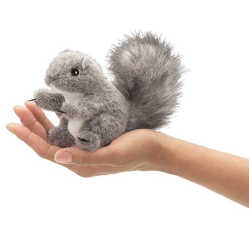 Folkmanis - Mini Grey Squirrel Finger Puppet
