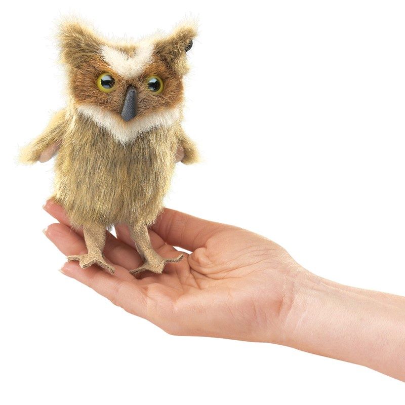 Folkmanis - Mini Great Horned Owl Finger Puppet