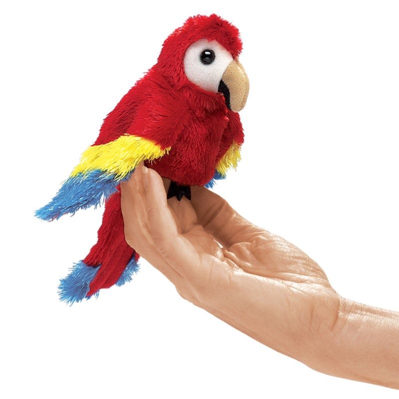 Folkmanis - Mini Scarlet Macaw Finger Puppet