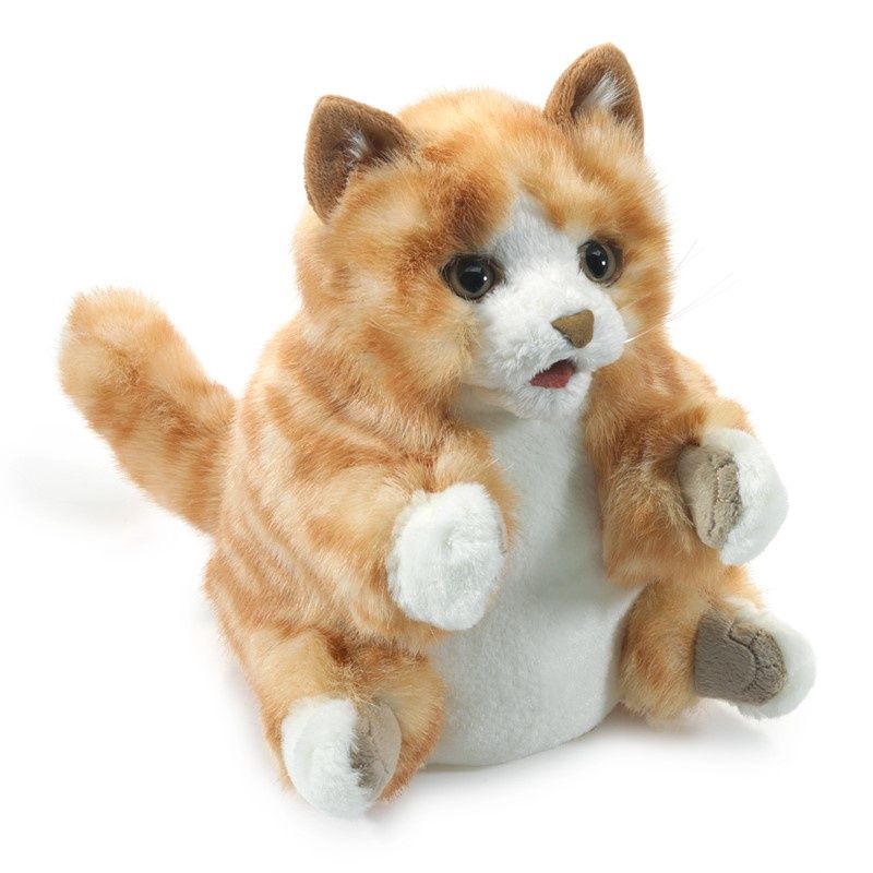 Folkmanis - Orange Tabby Kitten Hand Puppet