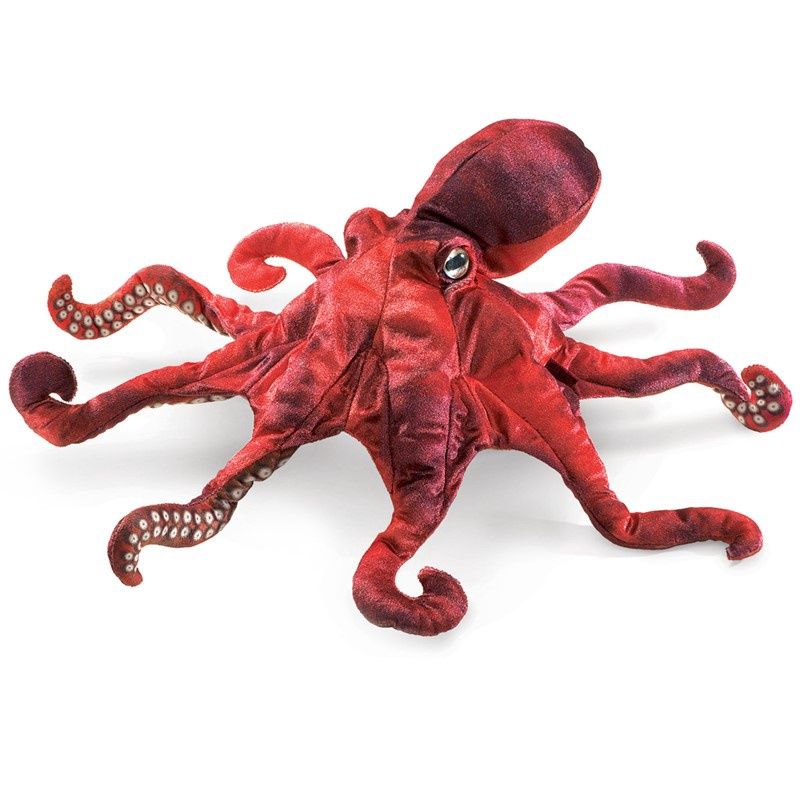 Folkmanis - Red Octopus Hand Puppet