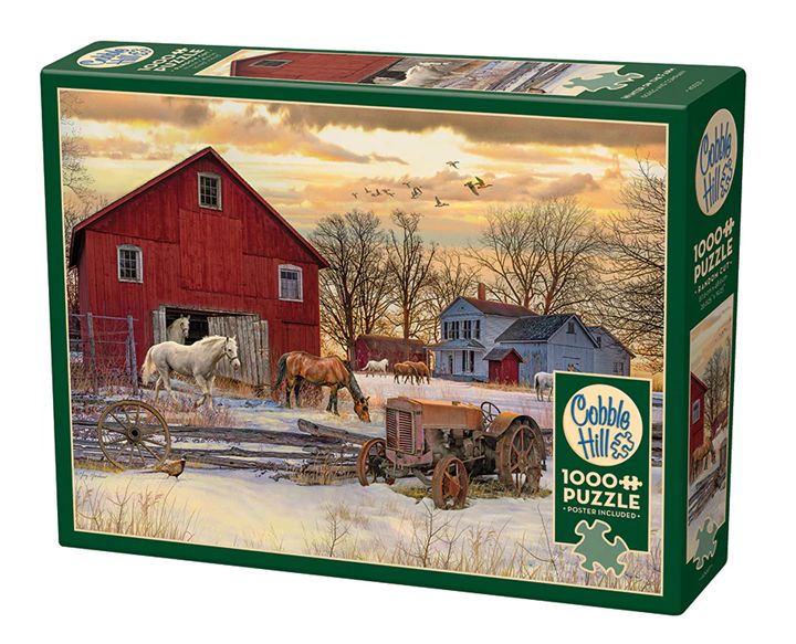 Cobble Hill 1000 Piece Puzzle - Winter on the Farm