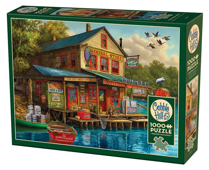 Cobble Hill 1000 Piece Puzzle - Bob&#39;s Beer &amp; Bait