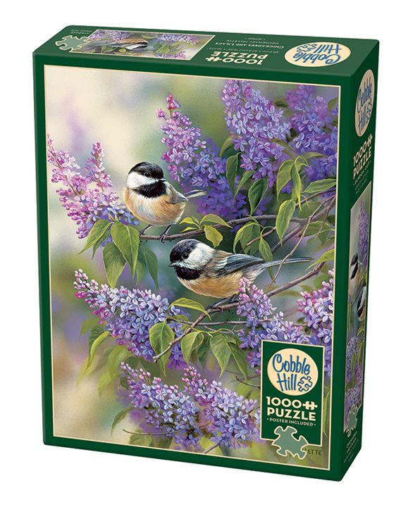 Cobble Hill 1000 Piece Puzzle - Chickadees and Lilacs