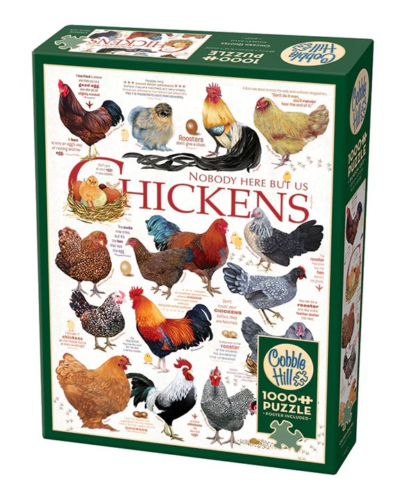 Cobble Hill 1000 Piece Puzzle - Chicken Quotes