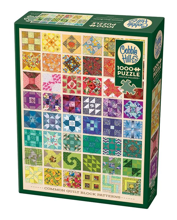 Cobble Hill 1000 Piece Puzzle - Common Quilt Blocks