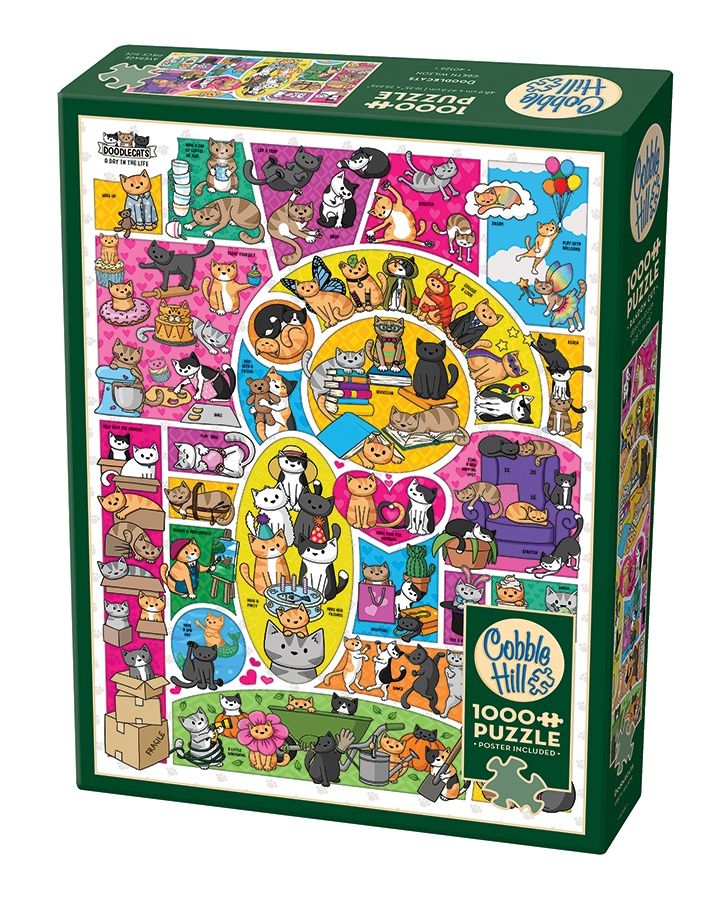 Cobble Hill 1000 Piece Puzzle - Doodlecats