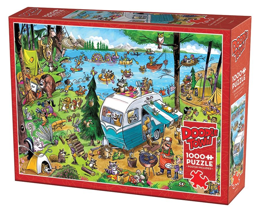 Cobble Hill 1000 Piece Puzzle - DoodleTown: Call of the Wild