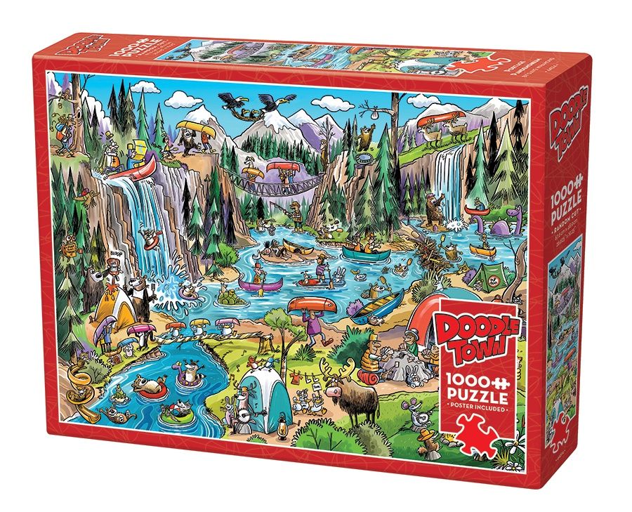 Cobble Hill 1000 Piece Puzzle - DoodleTown: Portage Pandemonium