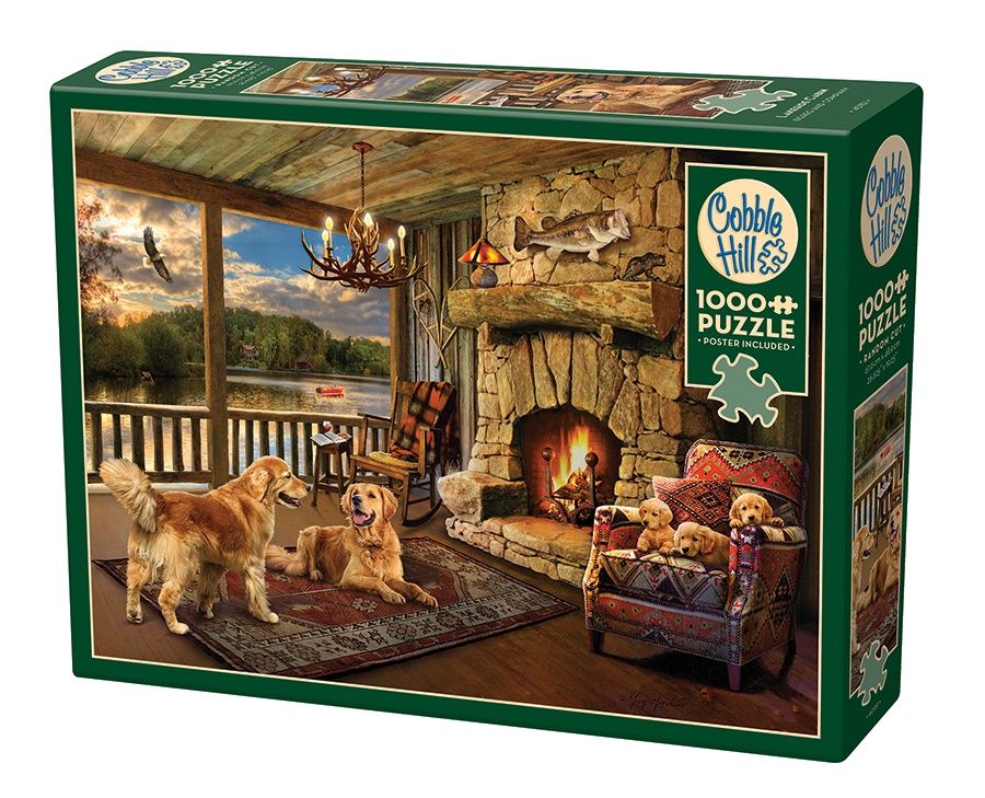Cobble Hill 1000 Piece Puzzle - Lakeside Cabin