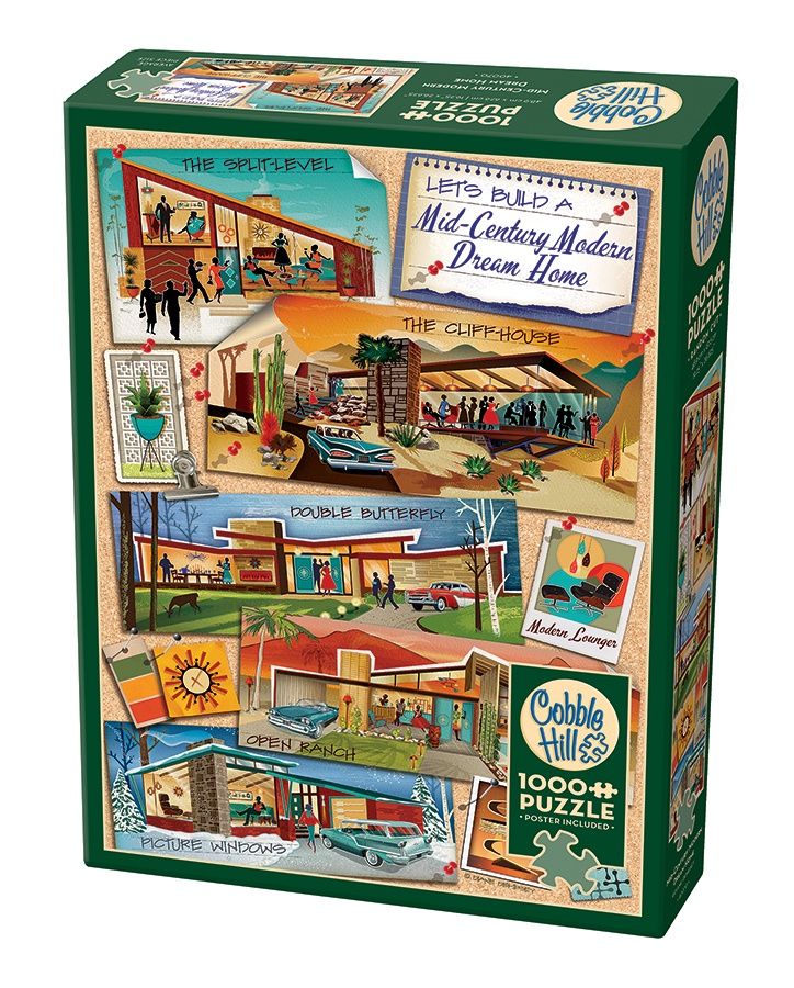 Cobble Hill 1000 Piece Puzzle - Mid-Century Modern Dream Home