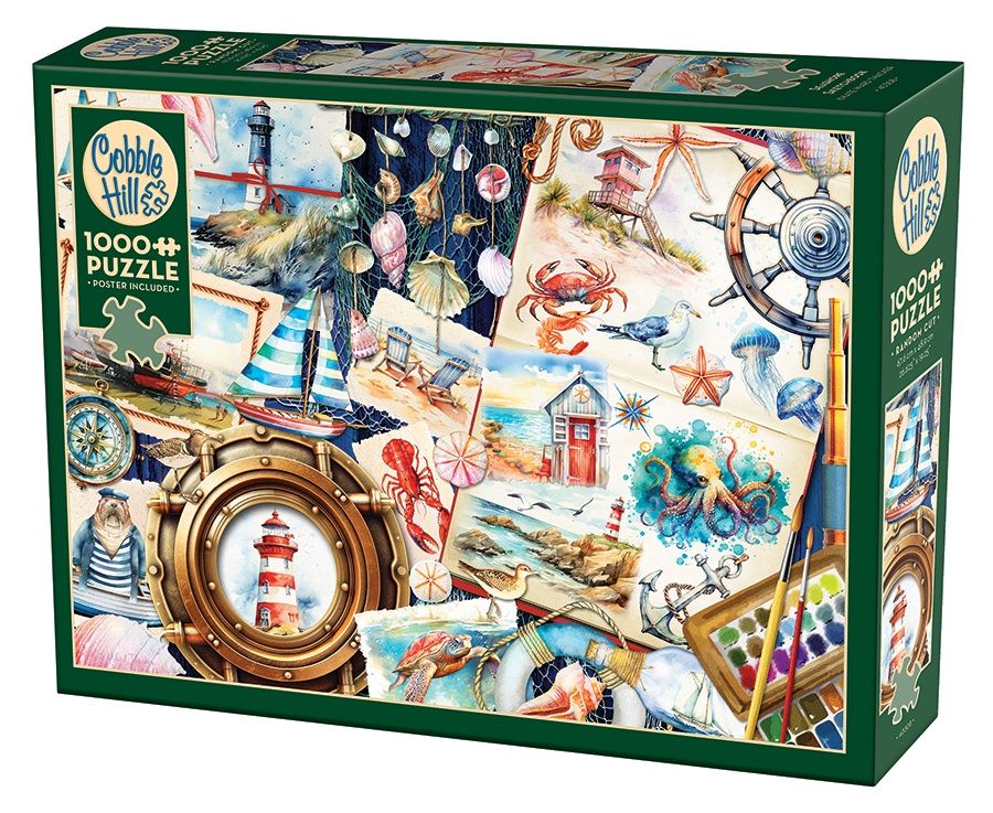 Cobble Hill 1000 Piece Puzzle - Seashore Sketchbook