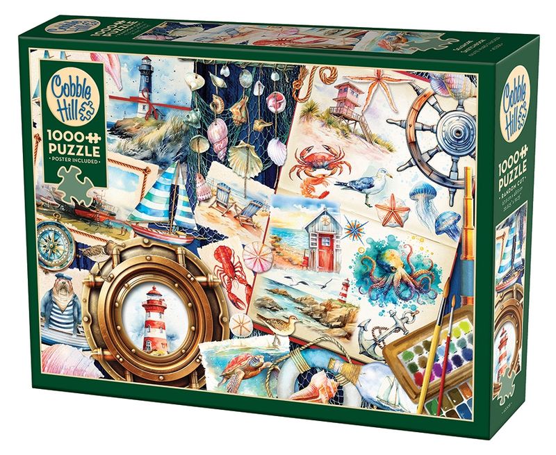 Cobble Hill 1000 Piece Puzzle - Seashore Sketchbook