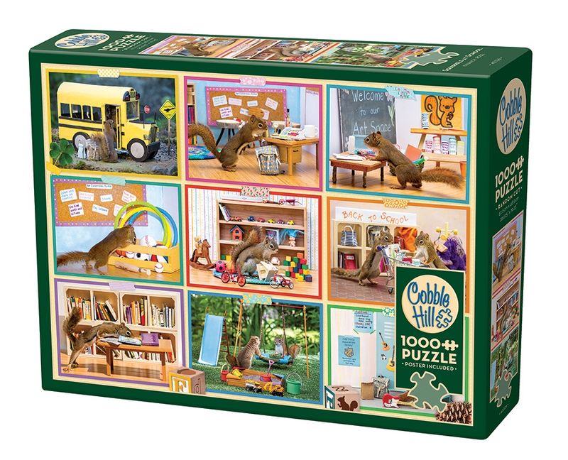 Cobble Hill 1000 Piece Puzzle - Squirrels at School