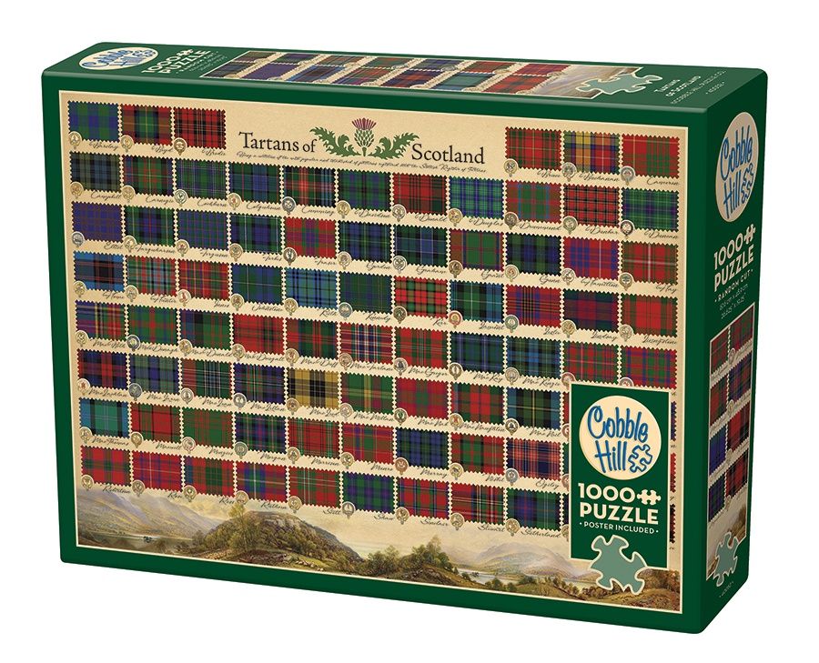 Cobble Hill 1000 Piece Puzzle - Tartans of Scotland