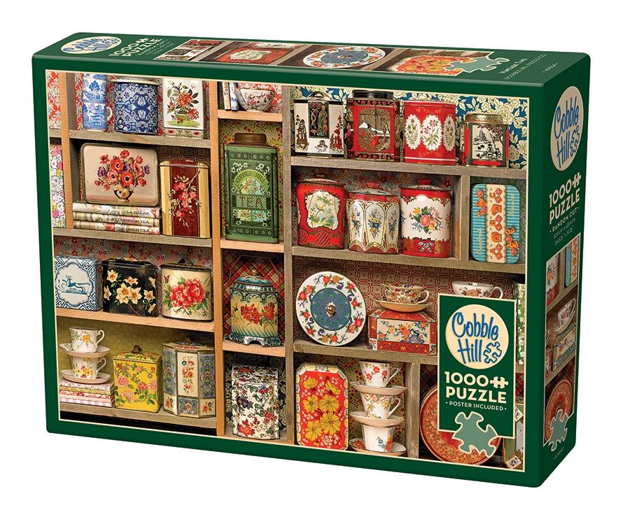 Cobble Hill 1000 Piece Puzzle - Vintage Tins