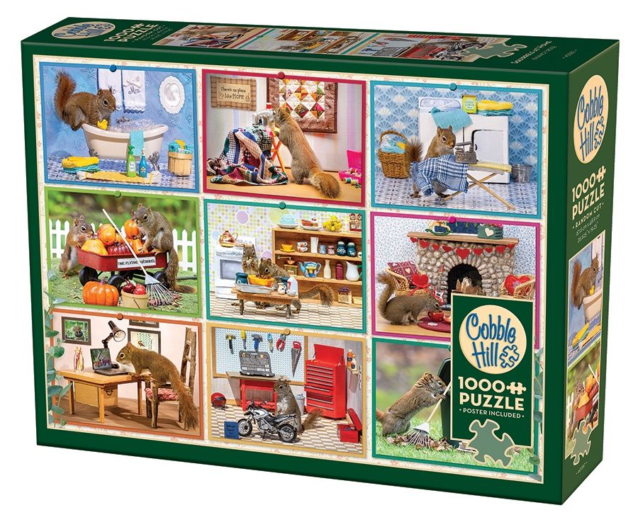 Cobble Hill 1000 Piece Puzzles - Squirrels at Home