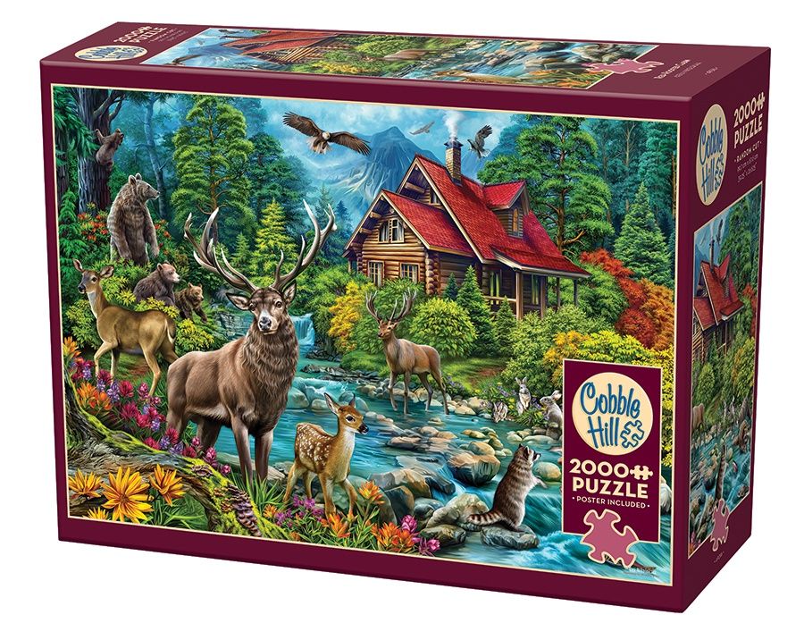 Cobble Hill 2000 Piece Puzzle - Red-Roofed Cabin