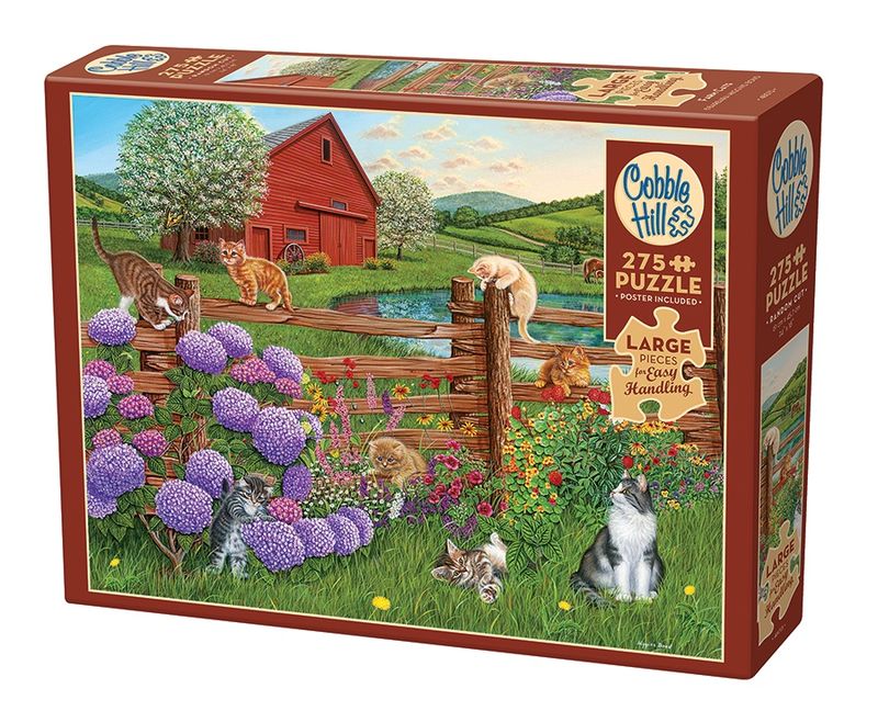 Cobble Hill 275 Piece Easy Handling Puzzle - Farm Cats