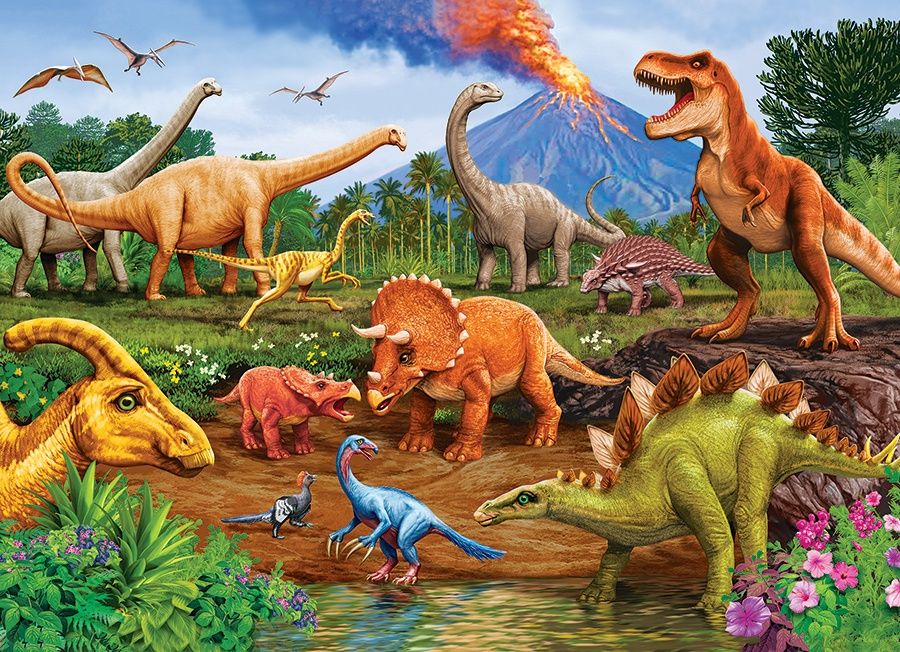 Cobble Hill 35 Piece Tray Puzzle - Triceratops &amp; Friends