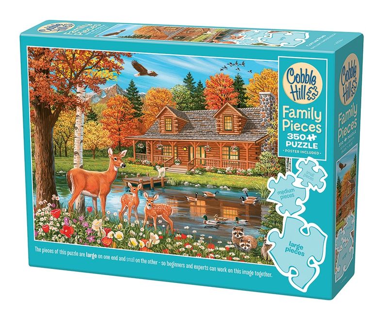 Cobble Hill 350 Piece Family Puzzle - Cottage Pond