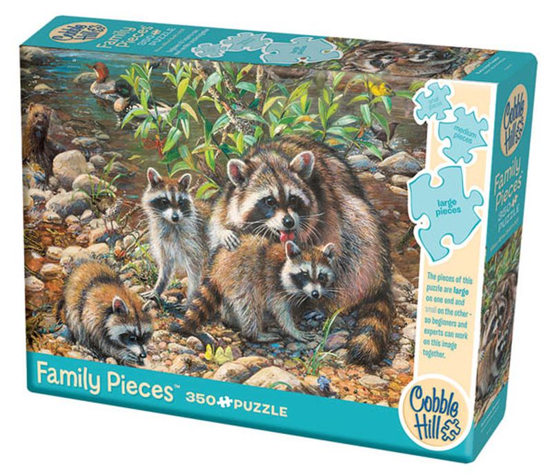 Cobble Hill 350 Piece Family Puzzle - Raccoon Family