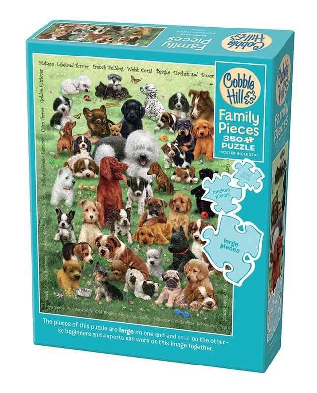 Cobble Hill 350 Piece Family Puzzle - Puppy Love