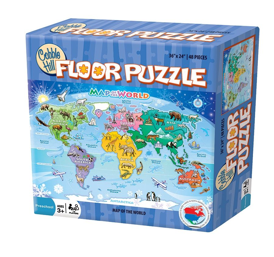 Cobble Hill 36 Piece Floor Puzzle - Map of the World