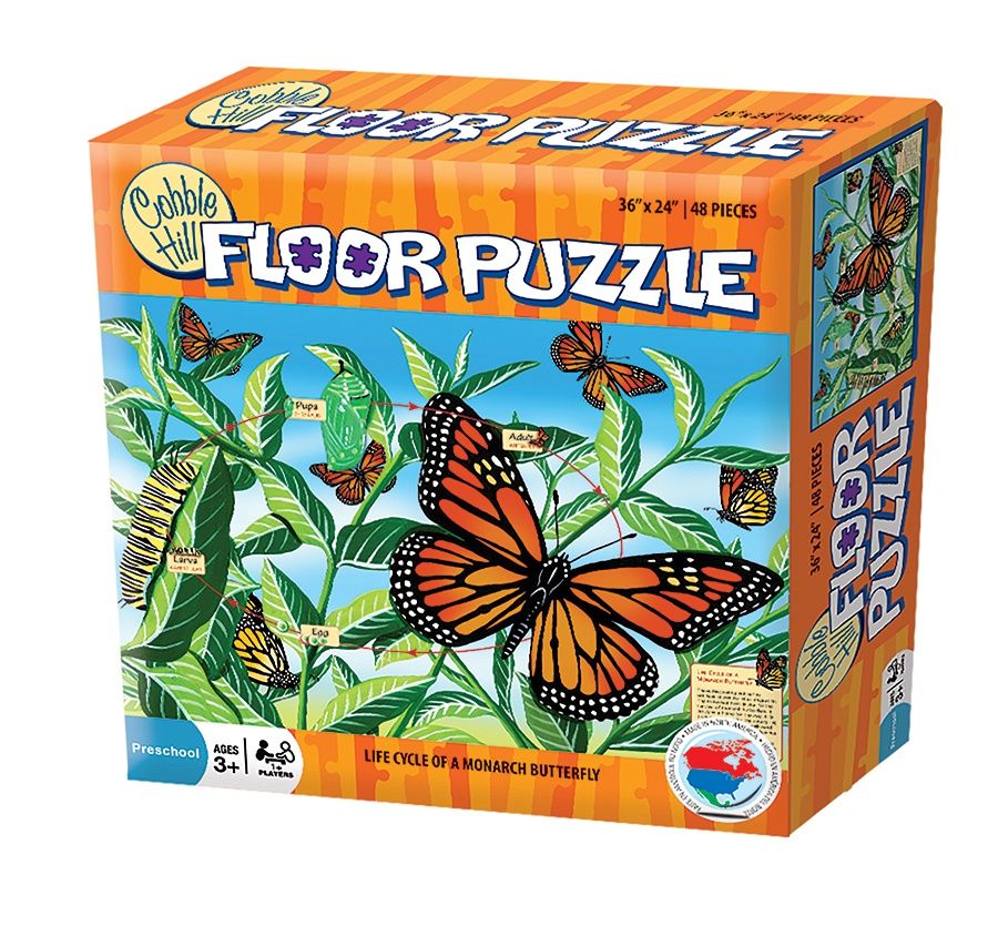 Cobble Hill 48 Piece Puzzle - Life Cycle of a Monarch Butterfly