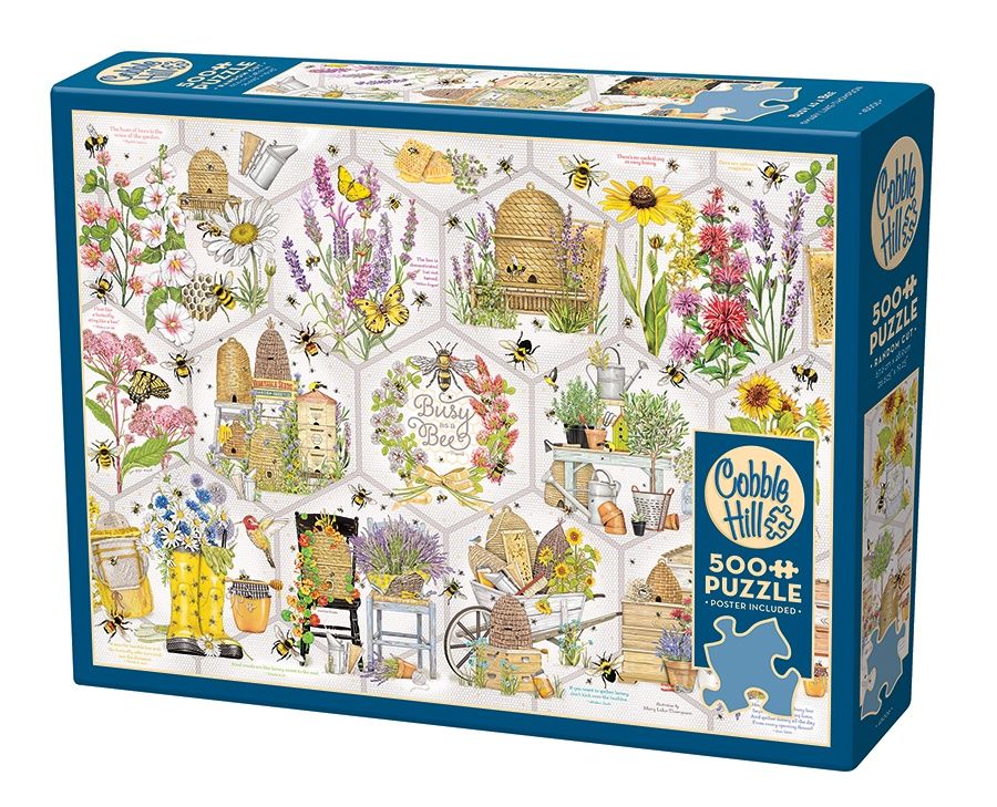Cobble Hill 500 Piece Puzzle - Busy as a Bee